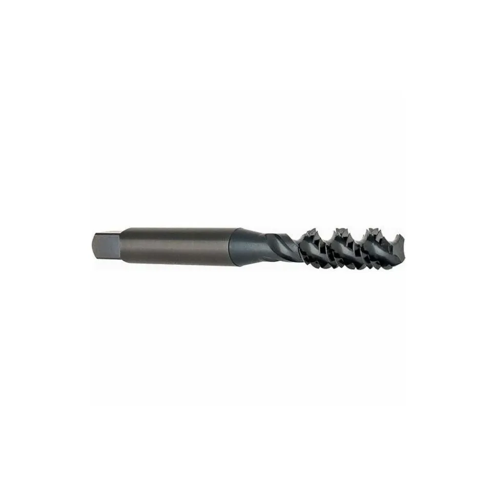 Spiral Flute Tap: 1/4-20, UNC, 3 Flute, Bottoming Chamfer, 2B Class of Fit, High-Speed Steel, Oxide Finish