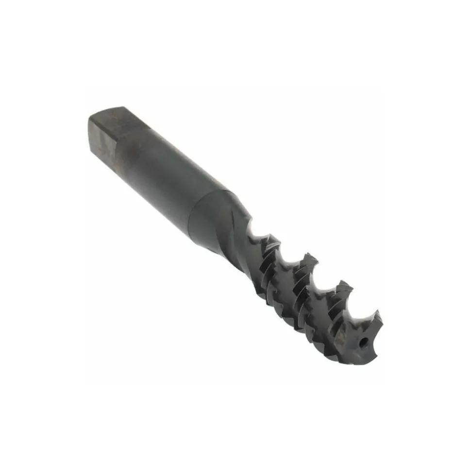 Spiral Flute Tap: 3/8-16, UNC, 3 Flute, Bottoming Chamfer, 2B Class of Fit, High-Speed Steel, Oxide Finish