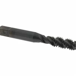 Spiral Flute Tap: 3/8-16, UNC, 3 Flute, Bottoming Chamfer, 2B Class of Fit, High-Speed Steel, Oxide Finish