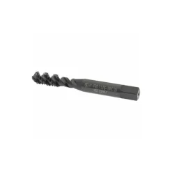 Spiral Flute Tap: 5/16-18, UNC, 3 Flute, Bottoming Chamfer, 2B Class of Fit, High-Speed Steel, Oxide Finish