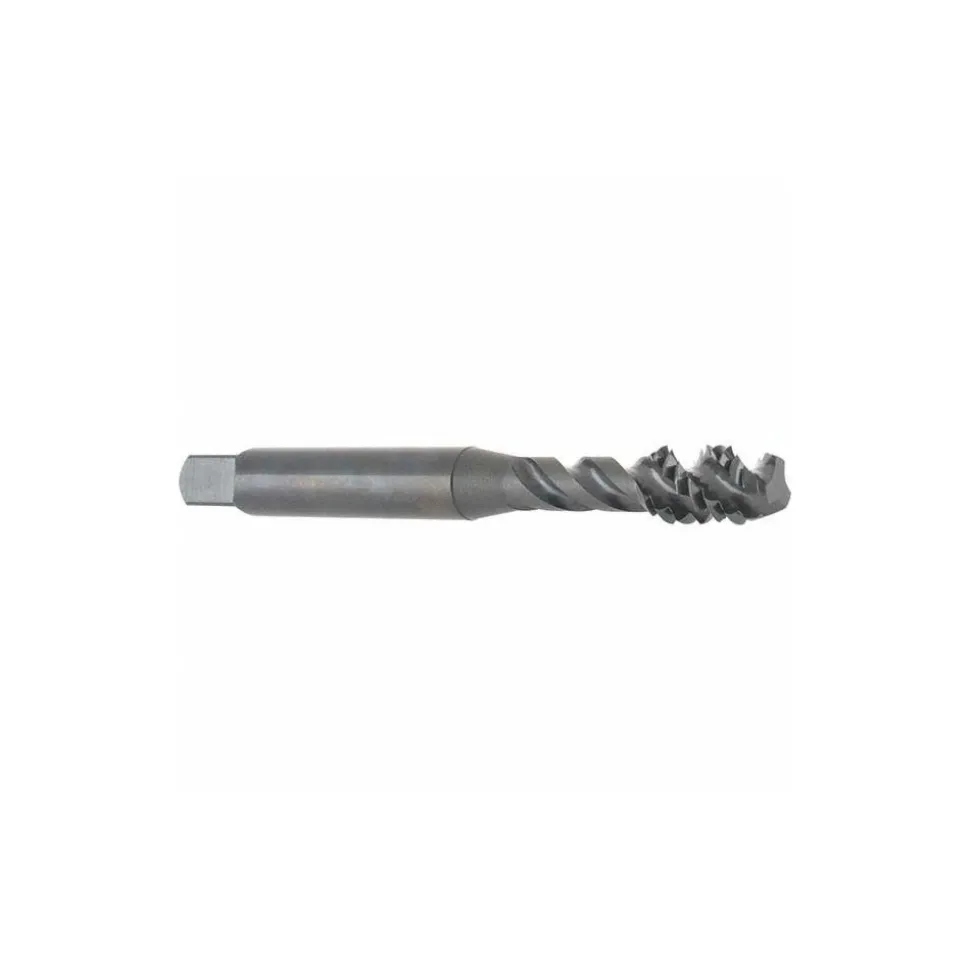 Spiral Flute Tap: 1/4-20, UNC, 3 Flute, Modified Bottoming Chamfer, 3B Class of Fit, Vanadium High-Speed Steel, Oxide Finish