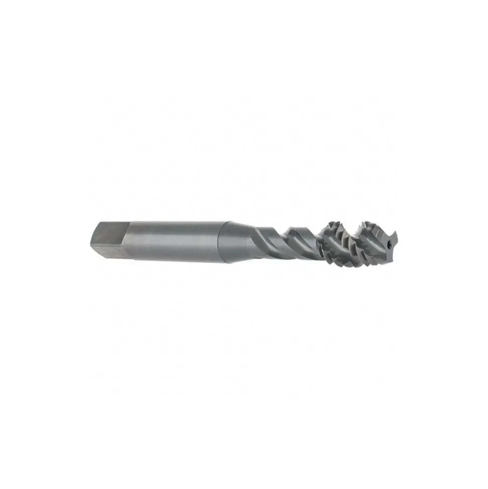 Spiral Flute Tap: 5/16-18, UNC, 3 Flute, Modified Bottoming Chamfer, 3B Class of Fit, Vanadium High-Speed Steel, Oxide Finish
