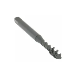 Spiral Flute Tap: #10-24, UNC, 3 Flute, Modified Bottoming Chamfer, 2B/3B Class of Fit, Vanadium High-Speed Steel, Oxide Finish