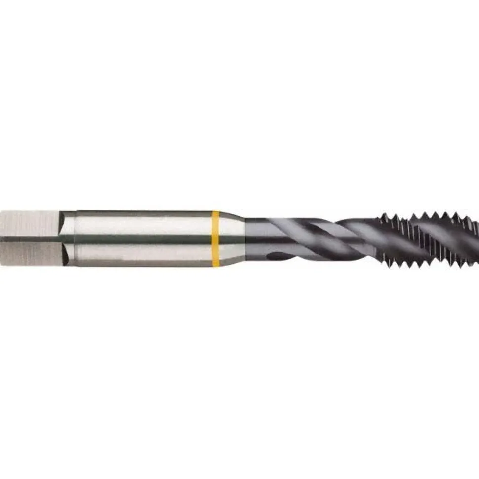 Spiral Flute Tap: 1/4-20, UNC, 3 Flute, Modified Bottoming Chamfer, 2B/3B Class of Fit, Cobalt, Proprietary Finish