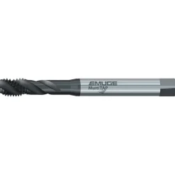 Spiral Flute Tap: 1/4-20, UNC, 3 Flute, Modified Bottoming Chamfer, 2B/3B Class of Fit, Cobalt, Oxide Finish