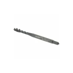 Spiral Flute Tap: #6-32, UNC, 3 Flute, Modified Bottoming Chamfer, 2B Class of Fit, Vanadium High-Speed Steel, Oxide Finish