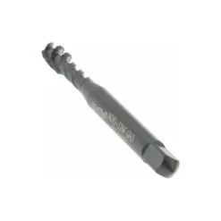 Spiral Flute Tap: #10-32, UNF, 3 Flute, Modified Bottoming Chamfer, 2B Class of Fit, Vanadium High-Speed Steel, Oxide Finish