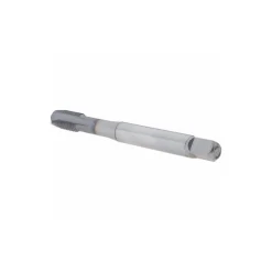 Spiral Point Tap: M6x1 Metric Coarse, 3 Flutes, Plug Chamfer, 6H Class of Fit, Powdered Metal HSS, V Coated