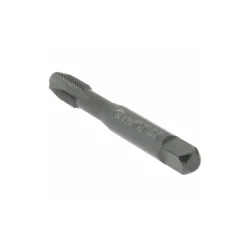 Spiral Point Tap: M8x1.25 Metric, 3 Flutes, Plug Chamfer, 6H Class of Fit, HSS-E Vanadium, Steam Oxide Coated