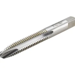 Spiral Point Tap: 3/8-16 UNC, 3 Flutes, Plug Chamfer, 3B Class of Fit, HSS, Bright/Uncoated Coated