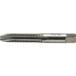 Spiral Point Tap: 3/8-16 UNC, 3 Flutes, Plug Chamfer, 3B Class of Fit, HSS, Bright/Uncoated Coated