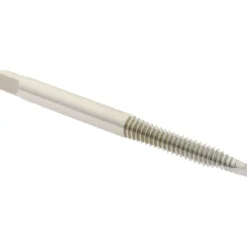 Spiral Point Tap: #10-24 UNC, 2 Flutes, Plug Chamfer, 2B/3B Class of Fit, HSS, Bright/Uncoated Coated