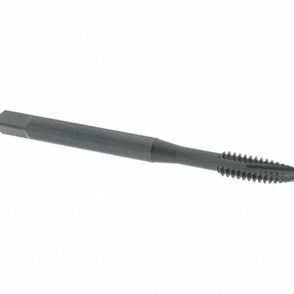 Spiral Point Tap: #10-24 UNC, 3 Flutes, Plug Chamfer, 2B Class of Fit, HSS-E Vanadium, Steam Oxide Coated