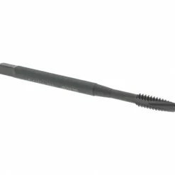 Spiral Point Tap: #6-32 UNC, 2 Flutes, Plug Chamfer, 2B Class of Fit, HSS-E Vanadium, Steam Oxide Coated