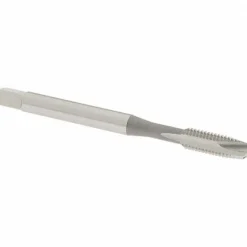 Spiral Point Tap: #10-32 UNF, 2 Flutes, Plug Chamfer, 2B Class of Fit, HSS, Bright/Uncoated Coated