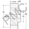 Spur Gear: 24 Teeth, 1/2" Bore Dia