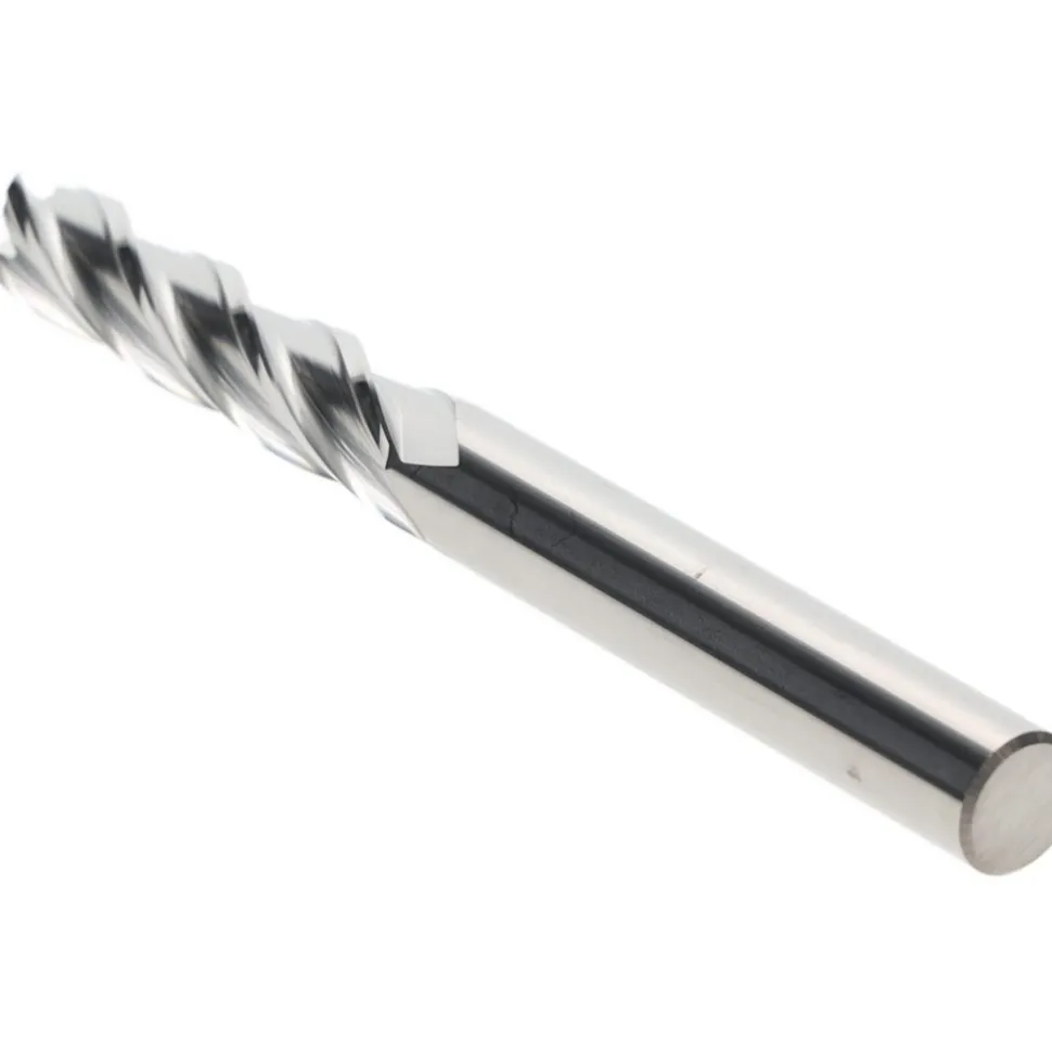 Square End Mill: 3/8" Dia, 1-3/4" LOC, 4 Flute, Solid Carbide