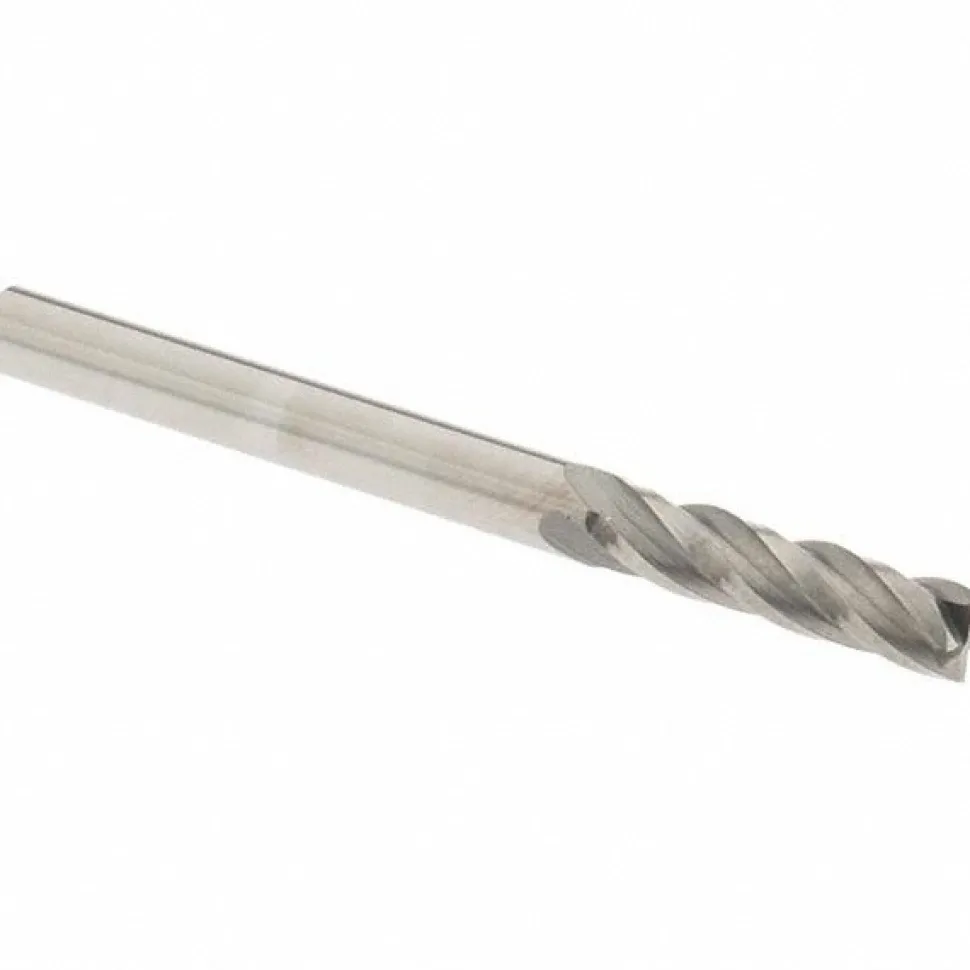 Square End Mill: 1/8" Dia, 1/2" LOC, 4 Flute, Solid Carbide