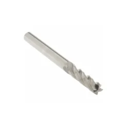 Square End Mill: 1/8" Dia, 1/2" LOC, 4 Flute, Solid Carbide