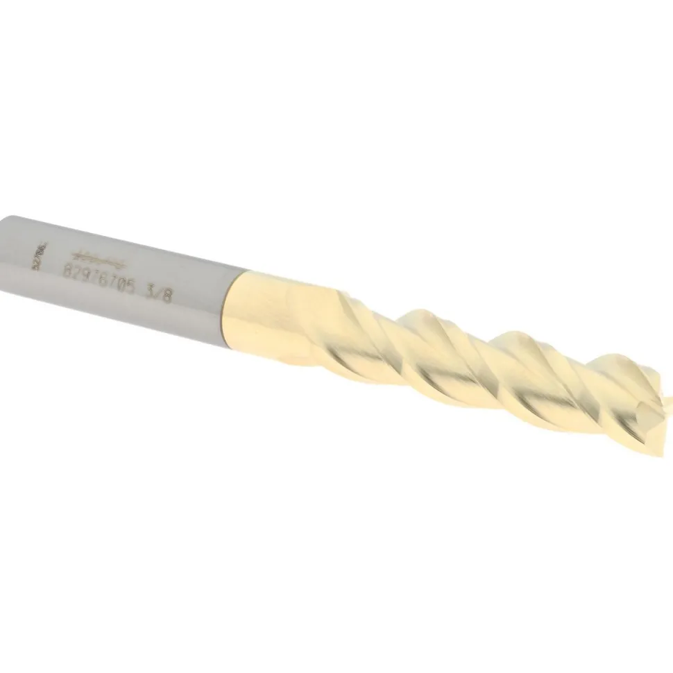 Square End Mill: 3/8" Dia, 1-1/2" LOC