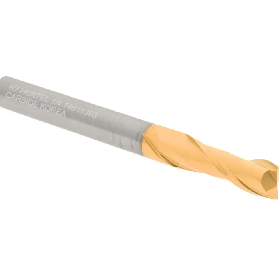 Square End Mill: 1/4" Dia, 3/4" LOC