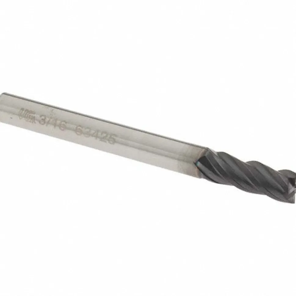 Square End Mill: 3/16" Dia, 7/16" LOC