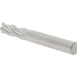 Square End Mill: 3/8" Dia, 1-1/8" LOC, 4 Flute, Solid Carbide