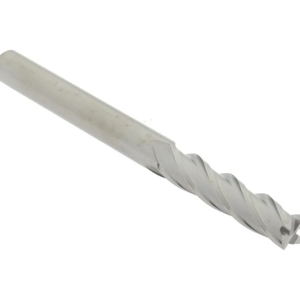 Square End Mill: 1/4" Dia, 1-1/8" LOC, 4 Flute, Solid Carbide