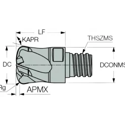 Square End Mill Heads: Mill Diameter (Decimal Inch): 0.3150; Mill Diameter (mm): 8.00; Length of Cut (mm): 10.00
