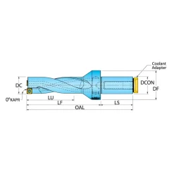 Square End Mill Heads: Mill Diameter (Decimal Inch): 0.4724; Mill Diameter (mm): 12.00; Length of Cut (mm): 9.00