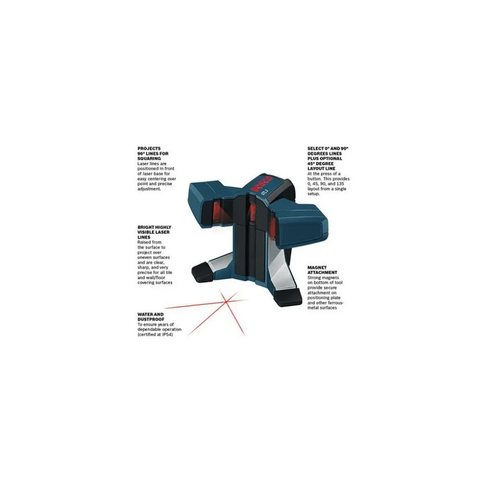 Square Laser Level: 3 Beams