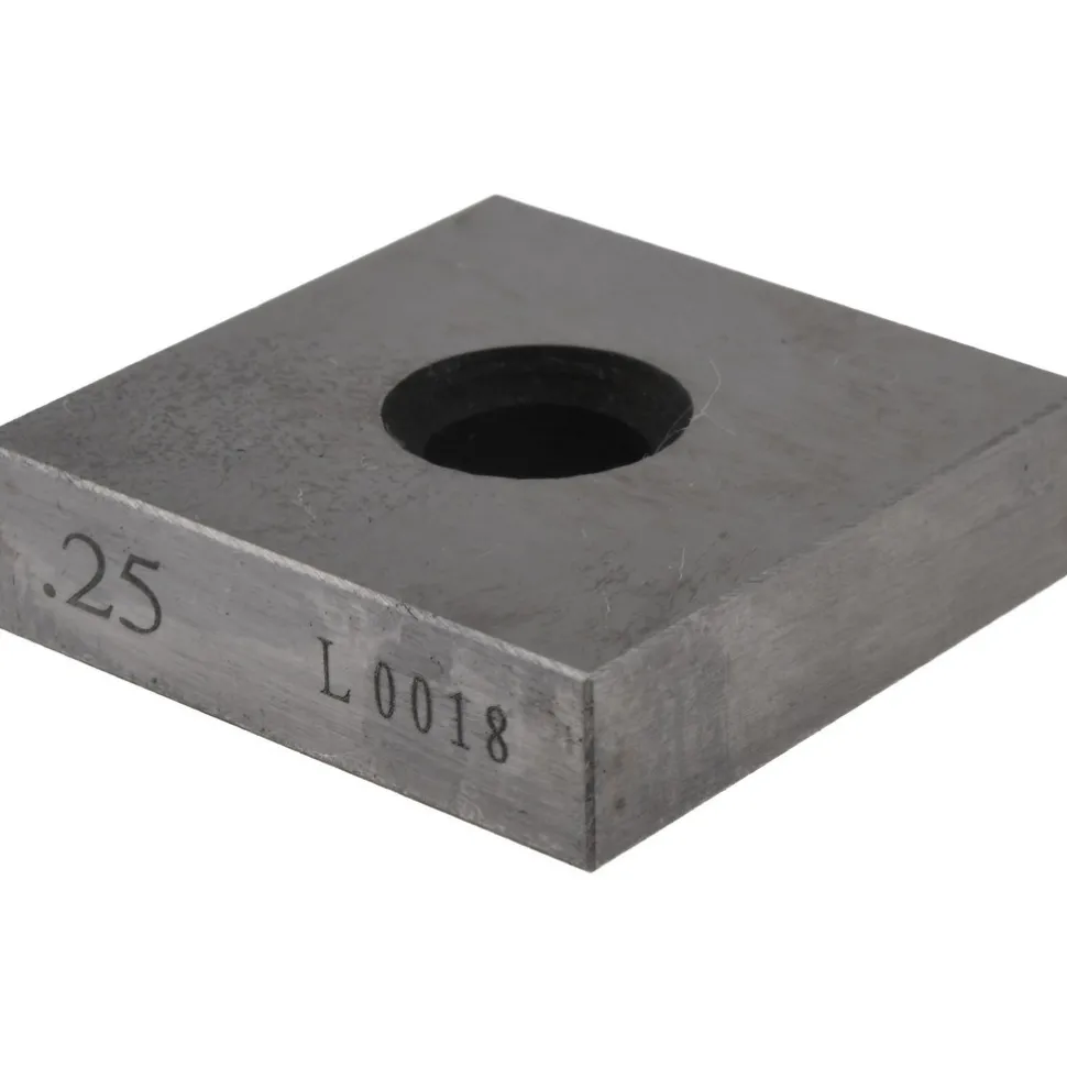 Square Steel Gage Block: 0.25", Grade 0