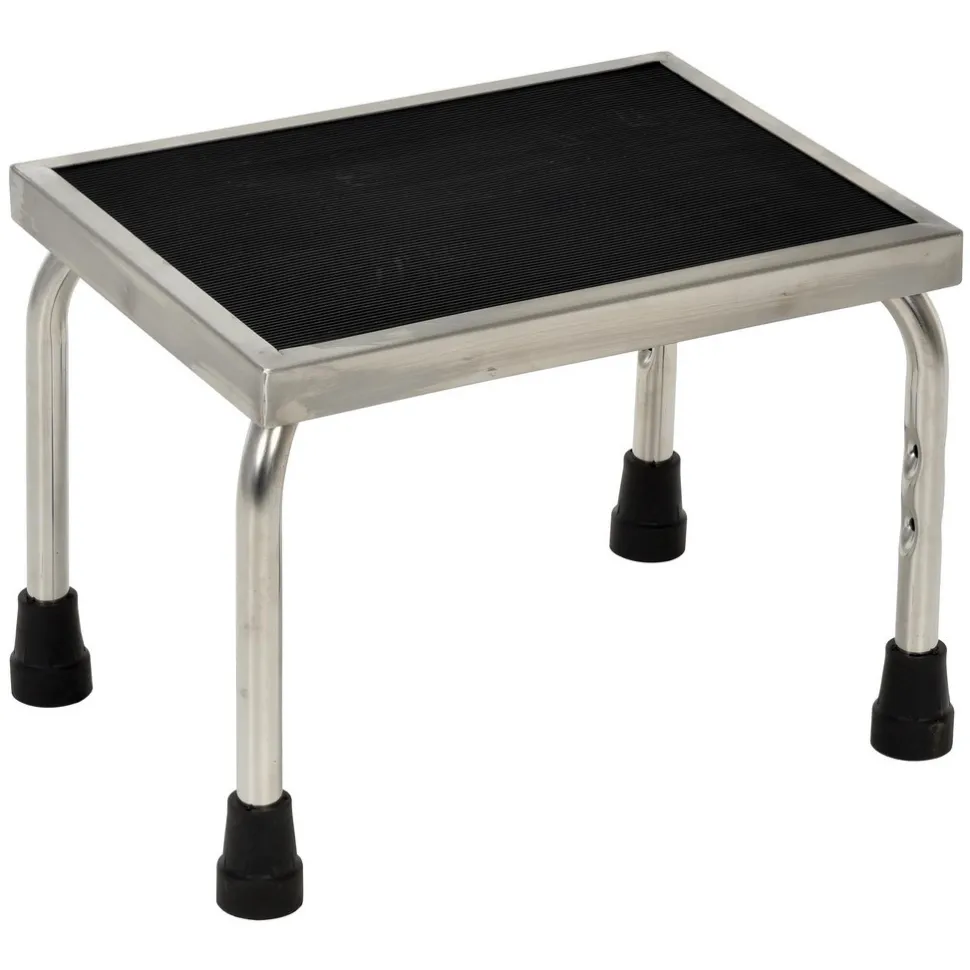 Stainless Steel Foot Stool: 11-1/4 In. x 15 In. x 11 In. 250 Lb. Capacity Silver