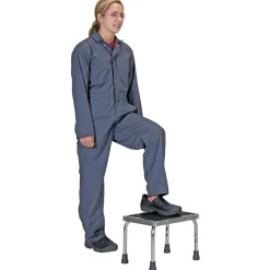 Stainless Steel Foot Stool: 11-1/4 In. x 15 In. x 11 In. 250 Lb. Capacity Silver