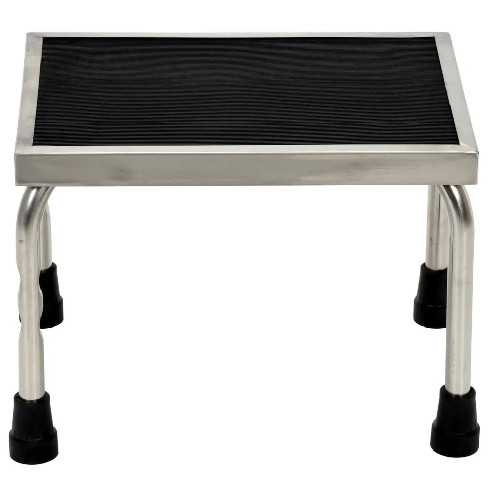 Stainless Steel Foot Stool: 11-1/4 In. x 15 In. x 11 In. 250 Lb. Capacity Silver
