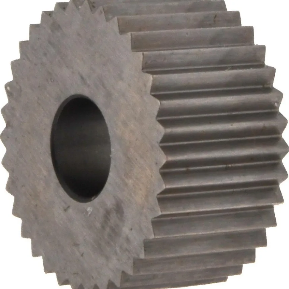 Standard Knurl Wheel: 3/4" Dia, 90 ° Tooth Angle, 14 TPI, Straight, High Speed Steel
