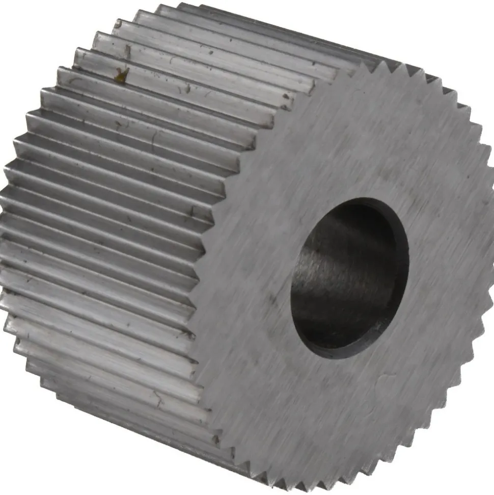 Standard Knurl Wheel: 3/4" Dia, 90 ° Tooth Angle, 20 TPI, Straight, High Speed Steel