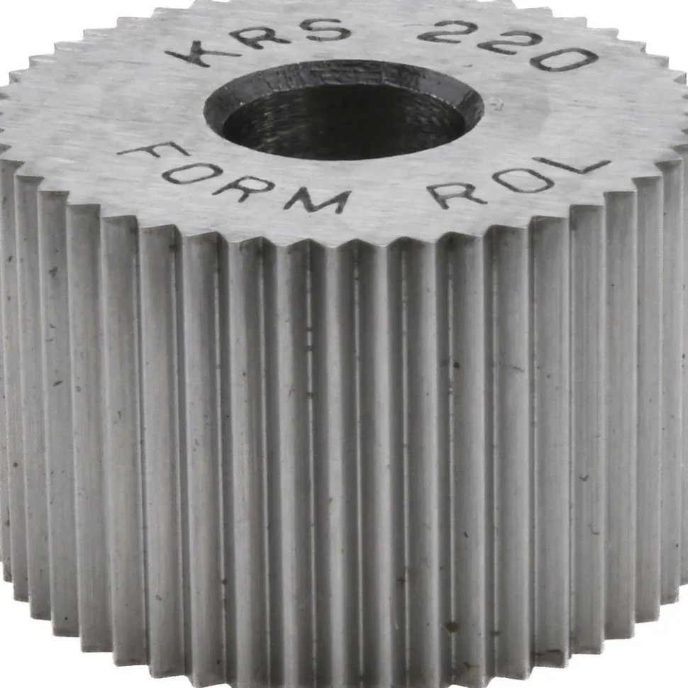 Standard Knurl Wheel: 3/4" Dia, 90 ° Tooth Angle, 20 TPI, Straight, High Speed Steel