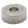 Standard Knurl Wheel: 1/2" Dia, 80 ° Tooth Angle, Straight, Cobalt