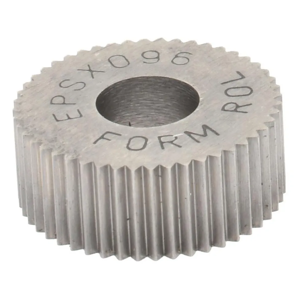 Standard Knurl Wheel: 1/2" Dia, 80 ° Tooth Angle, Straight, Cobalt