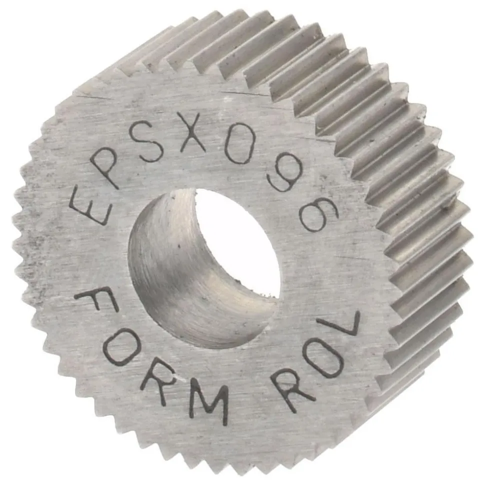 Standard Knurl Wheel: 1/2" Dia, 80 ° Tooth Angle, Straight, Cobalt