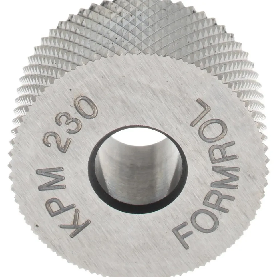 Standard Knurl Wheel: 3/4" Dia, 90 ° Tooth Angle, 30 TPI, Diamond, High Speed Steel