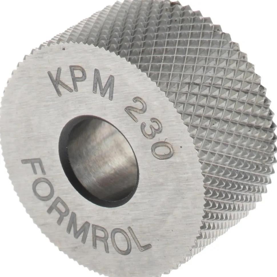 Standard Knurl Wheel: 3/4" Dia, 90 ° Tooth Angle, 30 TPI, Diamond, High Speed Steel
