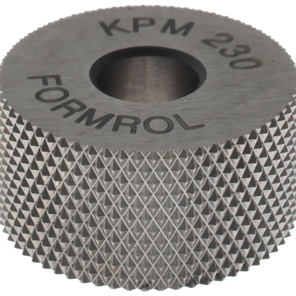 Standard Knurl Wheel: 3/4" Dia, 90 ° Tooth Angle, 30 TPI, Diamond, High Speed Steel