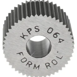 Standard Knurl Wheel: 3/4" Dia, 80 ° Tooth Angle, Straight, High Speed Steel