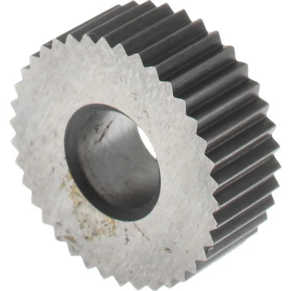 Standard Knurl Wheel: 1/2" Dia, 90 ° Tooth Angle, 25 TPI, Straight, High Speed Steel