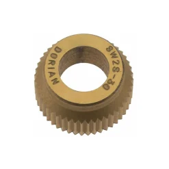 Standard Knurl Wheel: 1/2" Dia, 90 ° Tooth Angle, 30 TPI, Straight, High Speed Steel