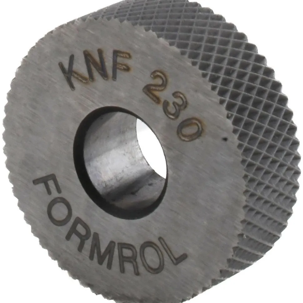 Standard Knurl Wheel: 3/4" Dia, 90 ° Tooth Angle, 30 TPI, Diamond, High Speed Steel