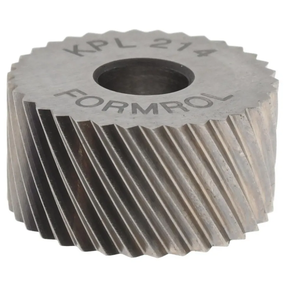 Standard Knurl Wheel: 3/4" Dia, 90 ° Tooth Angle, 14 TPI, Diagonal, High Speed Steel