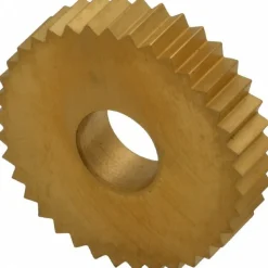 Standard Knurl Wheel: 1" Dia, 90 ° Tooth Angle, 12 TPI, Straight, Cobalt